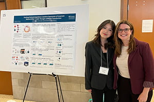 Joanne presents her poster at the Undergraduate Research Symposium